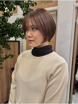 ビュートリアム ギンザ(BEAUTRIUM) ショートボブ*顔周りレイヤー*ベージュカラー