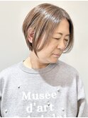 <前下がりショート耳かけショートボブ大人ショートボブ30代40代1