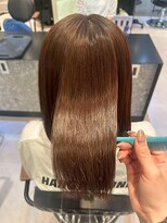 ダブル(W) 髪質改善/カラーエステ/ストレート/ミディアムベージュ