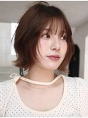 20代/透明感カラー/グレージュ/タッセルボブ/レイヤーボブ