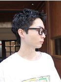 ビジネスパーマ メンズパーマ メンズカット ルーズパーマ 眉毛