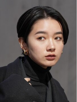 エリマ 横浜西口(elima) 横浜西口大人ショートボブ前髪なしココアベージュ韓国30代40代