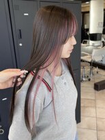 リブ バイ ボクノ(Liv by bokuno)&nbsp;髪質改善/ストレート/インナーカラー/ケアブリーチ/ピンク