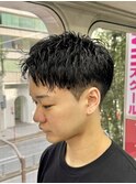 メンズスパイキーショートピンパーマ