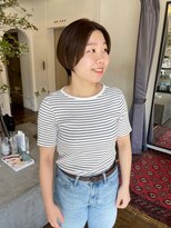 ヘアーアイスカルテット(HAIR ICI QUARTET) 20代30代40代小顔ひし形丸みショートボブ