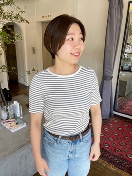 ヘアーアイスカルテット(HAIR ICI QUARTET) 20代30代40代小顔ひし形丸みショートボブ