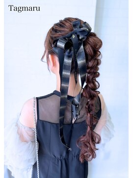 タグマル 結婚式ヘアセット☆高めの玉ねぎアレンジ