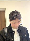 スパイキーショート ニュアンスパーマ ピンカール