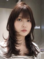 テクネ 天神大名(techne)&nbsp;天神大名今泉ハッシュカットバタフライカットグレーアッシュヘア