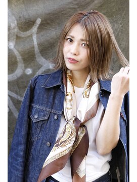 トリスト(tryst) 【tryst/吉祥寺】切りっぱなしボブ/ブルージュ/センターパート