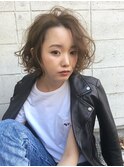【IMAGINE松山一也】柔らかいベージュ系アッシュ×ボブ