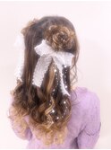 ヘアセット/ヘアメイク/ライブ/リボンヘア/イベント/お花