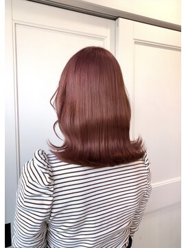 ヘアーアンドメイク サワ 上田本店(SAWA) 20代30代40代大人可愛いシアーピンク透明感肩ライン外ハネ