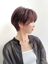 トルネード(TORNADO) 大人ショートヘア ピンクベージュ ハイライト 丸顔面長  K0601