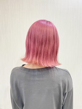 ギグスダブル 栄店(gigs double) 可愛いペールピンク＆外ハネボブ