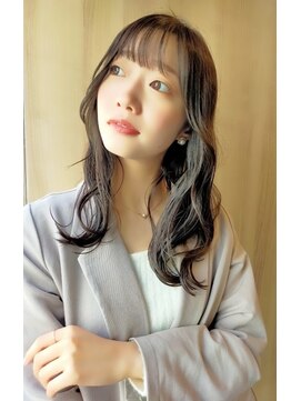 バッカ 横浜桜木町店(BACCA) #大人可愛い  イノアカラー韓国シースルーバング ヨシンモリ#