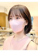 【修】20代30代40代◎透明感カラー×韓国切りぱなしボブ