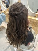 #ハーフアップ　#ヘアセット