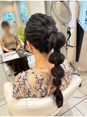 【目黒】20代 30代 お呼ばれアレンジヘア 編みおろしアレンジ
