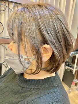 エムスリーヘアー 西千葉店(Mlll HAIR) 20.30.40.50代にオススメ　大人ショートボブニュアンスカール