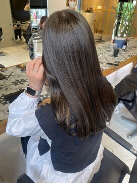 ガリカ 渋谷(Gallica) 【mami】大人の暗髪オリーブベージュ/艶感地毛風カラー