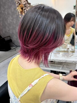 リル ラウム 原宿(LiL Raum) グラデーションカラー♪/原宿/ブリーチ/レイヤーカット