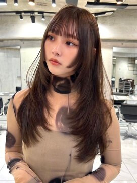 サイン 表参道(SIGN) 韓国ヘアーハッシュカットレイヤーカットグレージュブリーチ無し