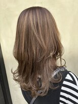 ユニコヘア(unico hair) ハイライト×ベージュ