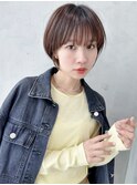say.黒髪ボブルフネビージュ小顔ワンレンショートミルクティー