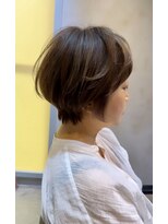 ショートボブ/ショートヘア/脱白髪染め/白髪ぼかし/髪質改善