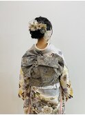 成人式ヘアセット、着付け