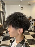 無造作パーマ波巻きパーマ波巻きスパイラルパーマツーブロック