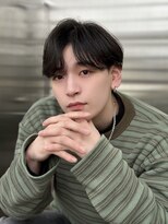 ジーナ 天神(Zina)&nbsp;センターパート/ブルーブラック 【メンズサロンZina 天神】