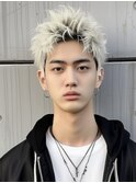 xスパイキーショート/ブルーブラック/韓国マッシュ