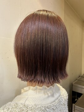 オーガニックマインド 坂戸 鶴ヶ島(organic+mind) 20代30代大人可愛いエアリーボブピンクブラウン透明感