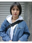 ミニボブグレーアッシュハイトーンケアブリーチ