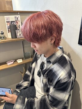 ジャンクス 千葉(junks) コーラルピンクカラー/ショートウルフ/jurl