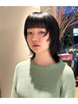 エルム 原宿 表参道(yelm)&nbsp;暗髪ウルフレイヤーカット艶髪美髪レイヤーウルフ