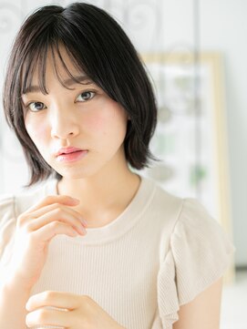 メルア バイ エイト つくば研究学園(Meluah by 8) 研究学園/髪質改善/グレーベージュの小顔レイヤーボブウルフa