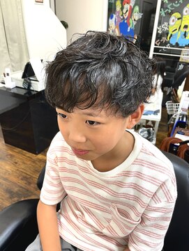 バーバー ダブル(BARBER W) シャドウパーマ　2ブロックマッシュ