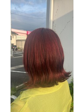 カノエ 松江学園店(canoe) 大人可愛いミディアムヘアー、ダブルカラー
