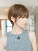 ミディアムレイヤー/大人可愛い/髪質改善/シースルーバング