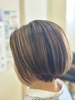 レーブ バイ ファースト 岩切店(reve by first)&nbsp;白髪ぼかしハイライト×ボブ