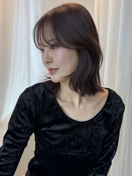 オーレン 横浜(oren) くびれレイヤーカットスタイルマロンベージュカラー@Risa