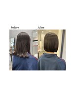 リフ(LIF by MIRROR TALK)&nbsp;バッサリカット！イメチェン叶う顎下ミニボブ【カットのみ】