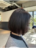 ショートボブグレイカラー白髪染め白髪ぼかし40代50代