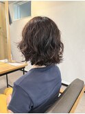 フレンチボブパーマデジタルパーマミディアムパーマ銀座暗髪