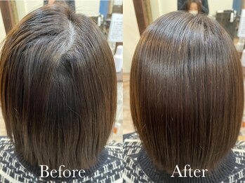 ヘアリゾート フロム ココ(HairResort fromCoCo)の写真/前髪割れる悩みもエンジェリックケア生えぐせ修正で解消！５Gトリートメントで潤い満ちる髪に★