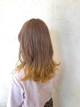 美粧 ほそや お花茶屋本店 美粧ほそやお花茶屋☆サンフラワーイエロー＆ピンクベージュ