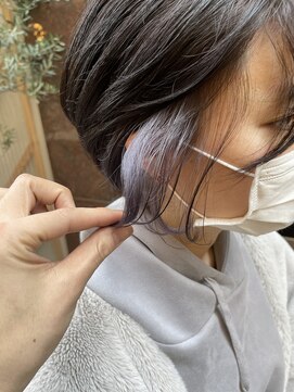 ワンバイワンクラッカ(one by one CLACCA) インナーカラー×ブルーシルバー